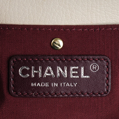 Chanel Goatskin Quilted Patent Small Duo Boy Flap White 7 of 9