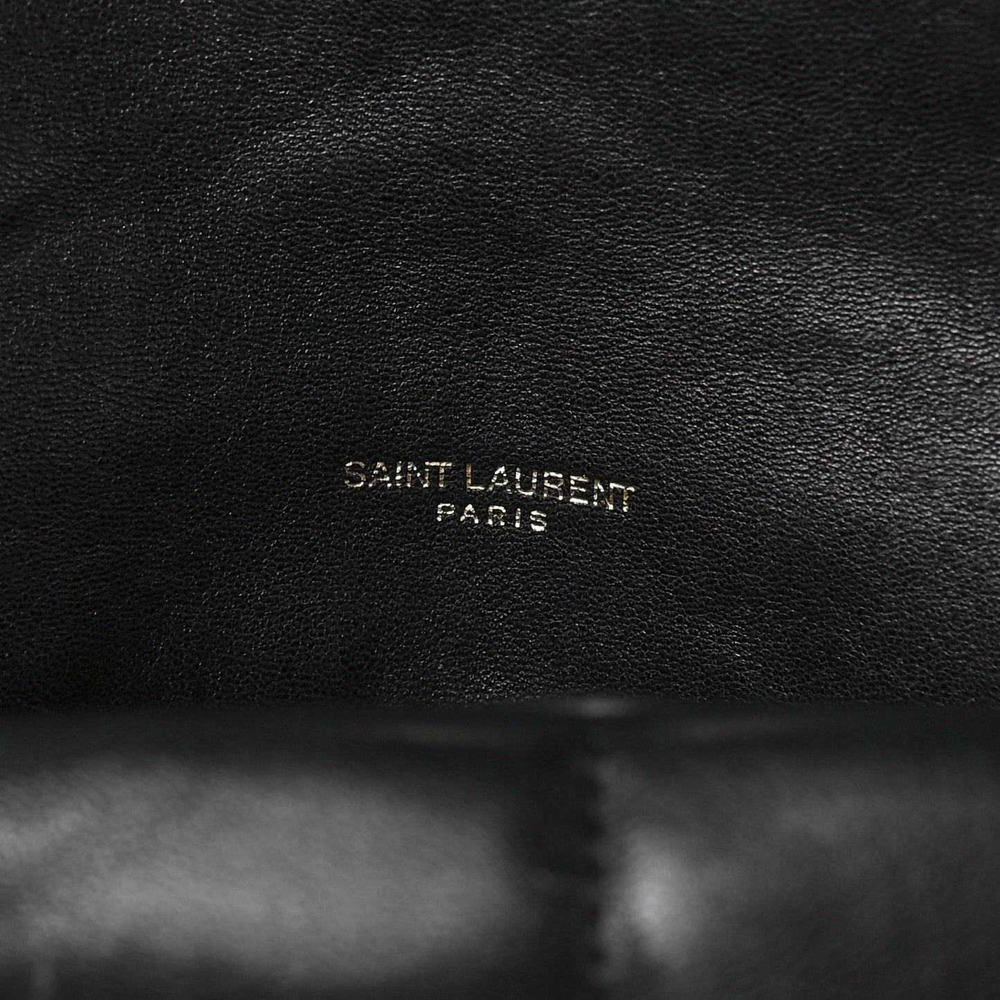Lambskin Quilted Medium Loulou Puffer Monogram Chain Satchel Black