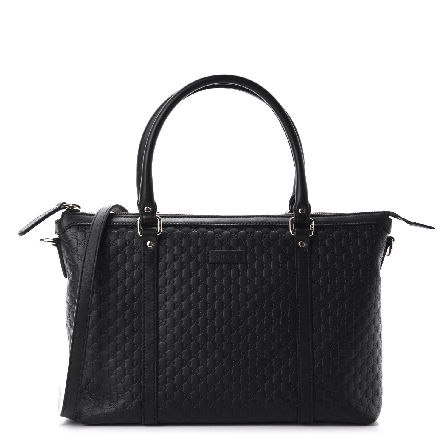 Gucci Soft Microguccissima Small Zippered Satchel Black 1 of 12