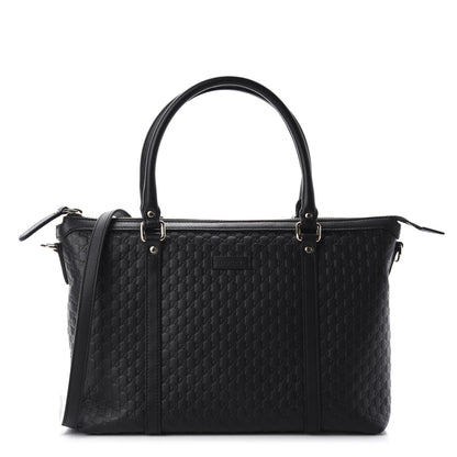 Gucci Soft Microguccissima Small Zippered Satchel Black 1 of 12