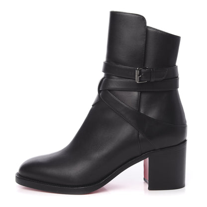 Christian Louboutin Calfskin Karistrap 70 Ankle Boots 38.5 Black 1 of 9