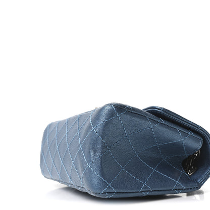 Chanel Metallic Sheepskin Quilted 2.55 Reissue Mini Flap Blue 10 of 10