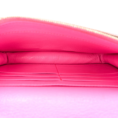 Balenciaga Shiny Goatskin Logo Embossed BB Wallet On Chain Acid Pink 5 of 12