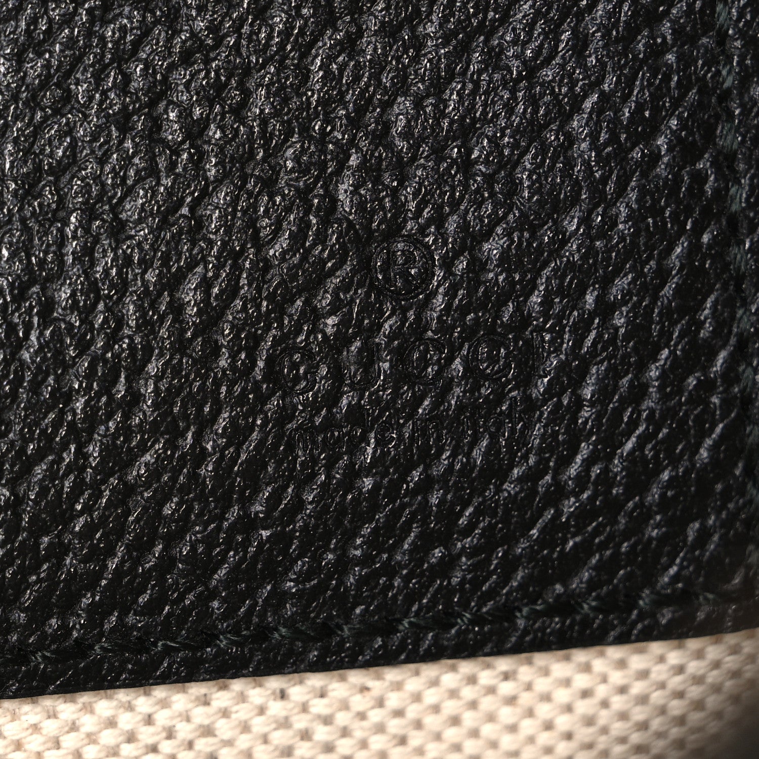 Gucci Textured Dollar Calfskin GG Marmont Zip Pouch Black 6 of 7