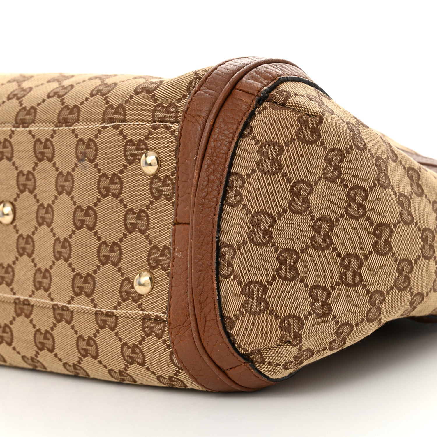 Gucci Monogram Cellarius Calfskin Medium Bella Hobo Beige Ebony Cuir 10 of 14