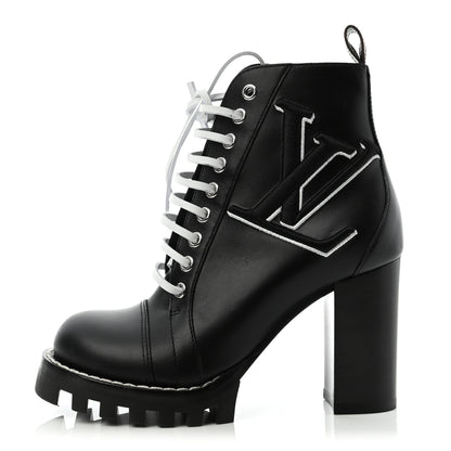 Louis Vuitton Calfskin Monogram Star Trail Ankle Boots 35 Black 1 of 6