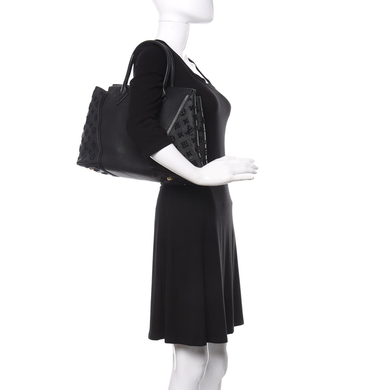 Louis Vuitton Veau Cachemire Tote W PM Black 2 of 9