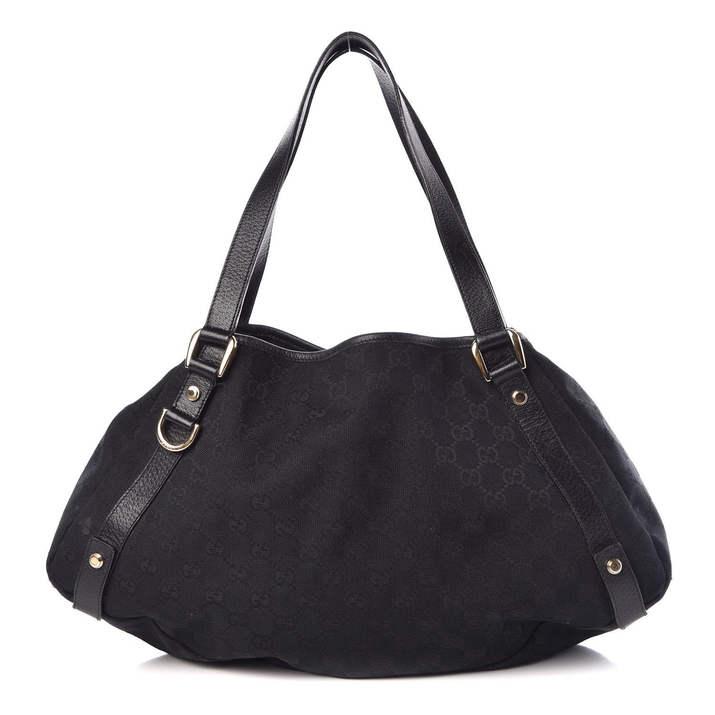 Monogram Medium Abbey Shoulder Bag Black