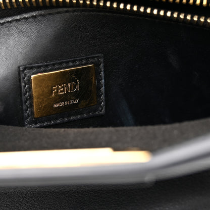 Fendi Vitello Seta Shiny Nappa Medium Peekaboo Iconic Satchel Black 6 of 11