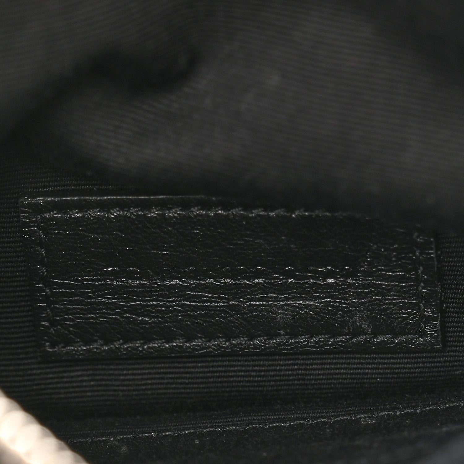 Saint Laurent Grain De Poudre Chevron Monogram Bill Pouch Black 7 of 10