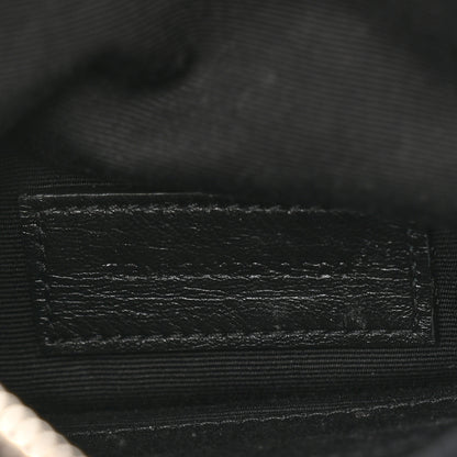 Saint Laurent Grain De Poudre Chevron Monogram Bill Pouch Black 7 of 10