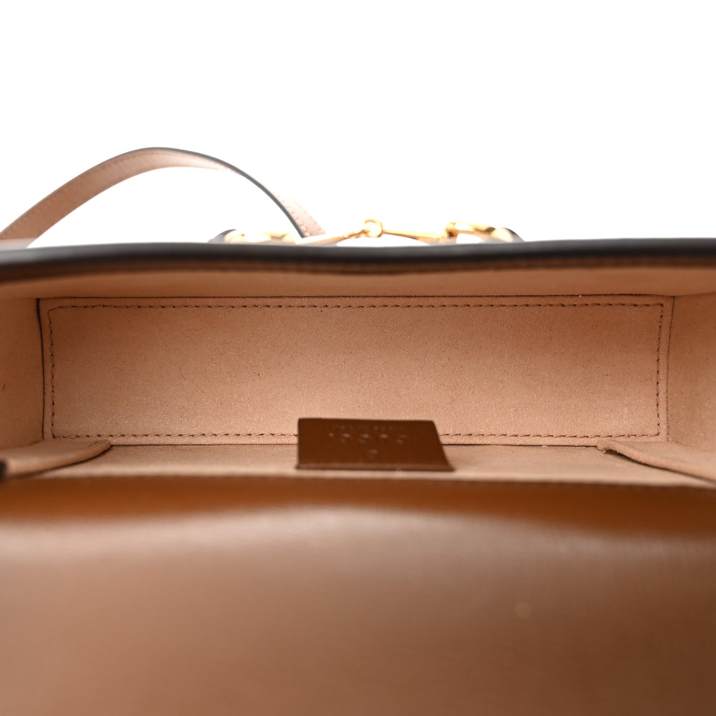 GG Supreme Monogram Mini Horsebit 1955 Shoulder Bag Beige Brown Sugar