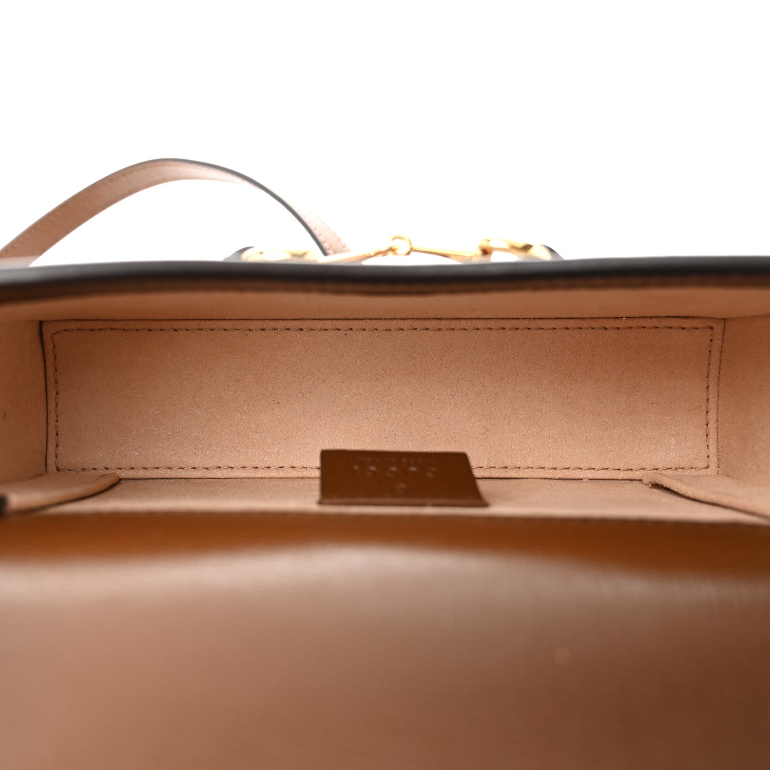 Gucci GG Supreme Monogram Mini Horsebit 1955 Shoulder Bag Beige Brown Sugar 5 of 10