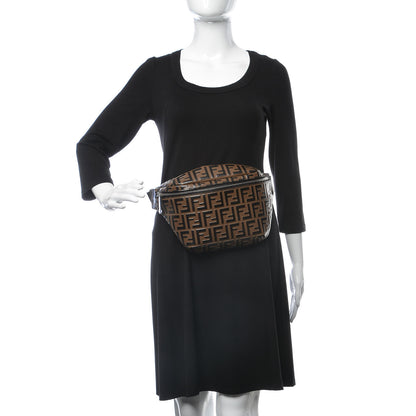 Fendi Vitello Century Bi-Color FF 1974 Embossed Belt Bag Maya Black 2 of 7