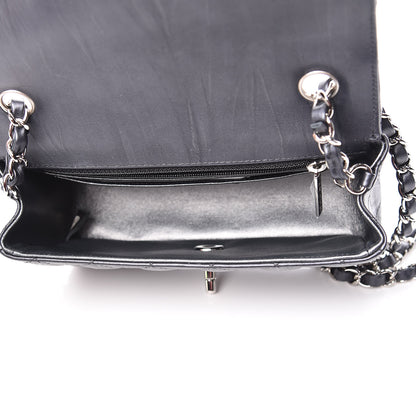 Chanel Iridescent Calfskin Quilted Mini Rectangular Flap Charcoal 8 of 11