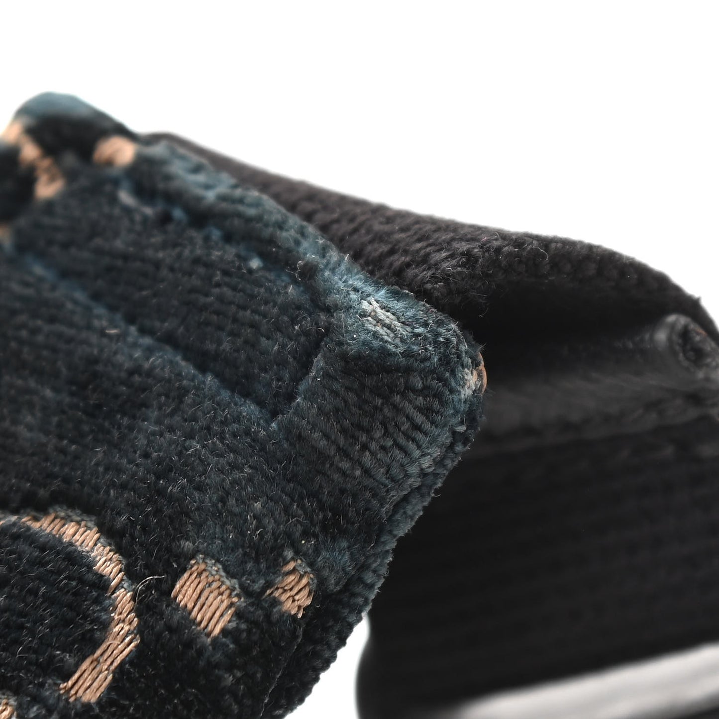 Velvet GG Monogram Web Belt Bag Blue Beige