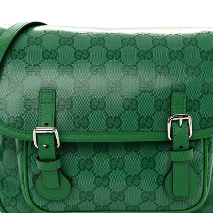 Gucci Monogram GG Childrens Messenger Bag Green 8 of 10
