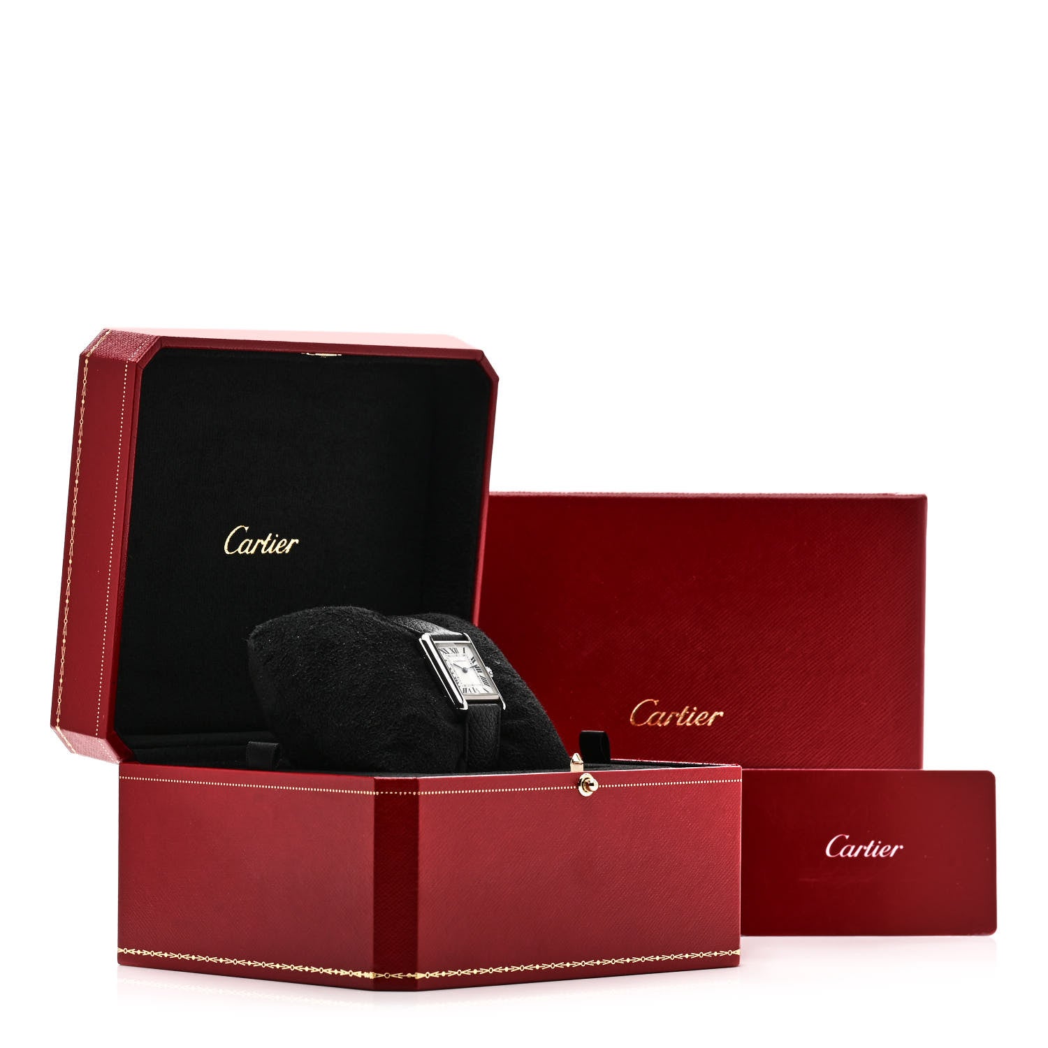 Cartier Stainless Steel Calfskin 22mm Must de Cartier Tank Quartz Watch 5 of 5