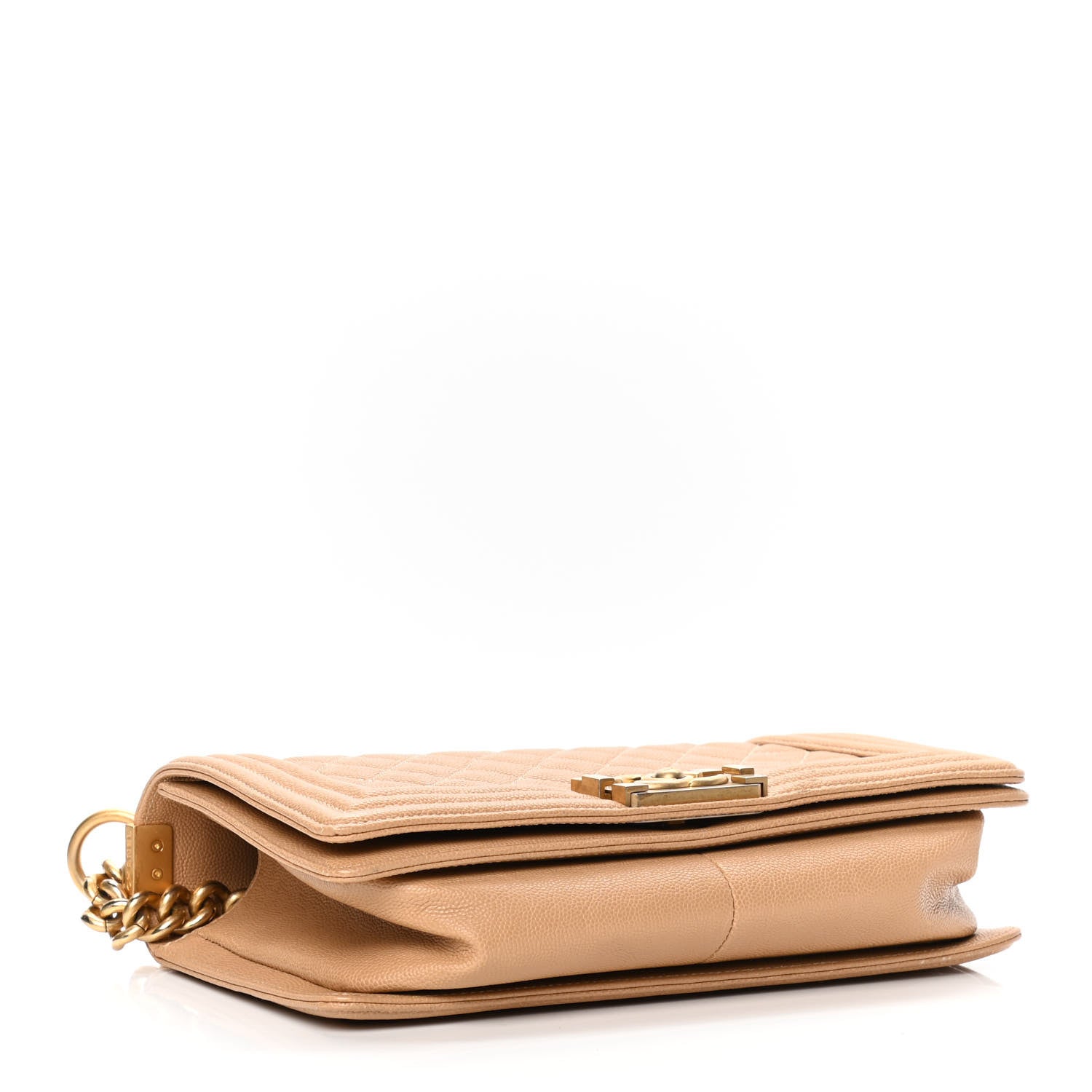 Chanel Caviar Quilted Medium Boy Flap Beige 3 of 4