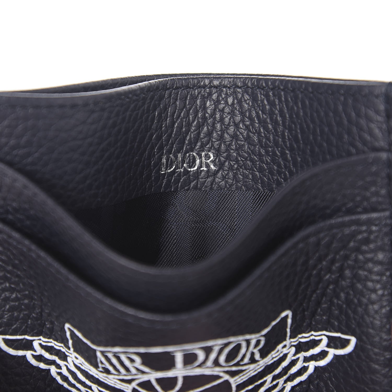 Christian Dior X AIR JORDAN Grained Calfskin Card Holder Bleu 5 of 6