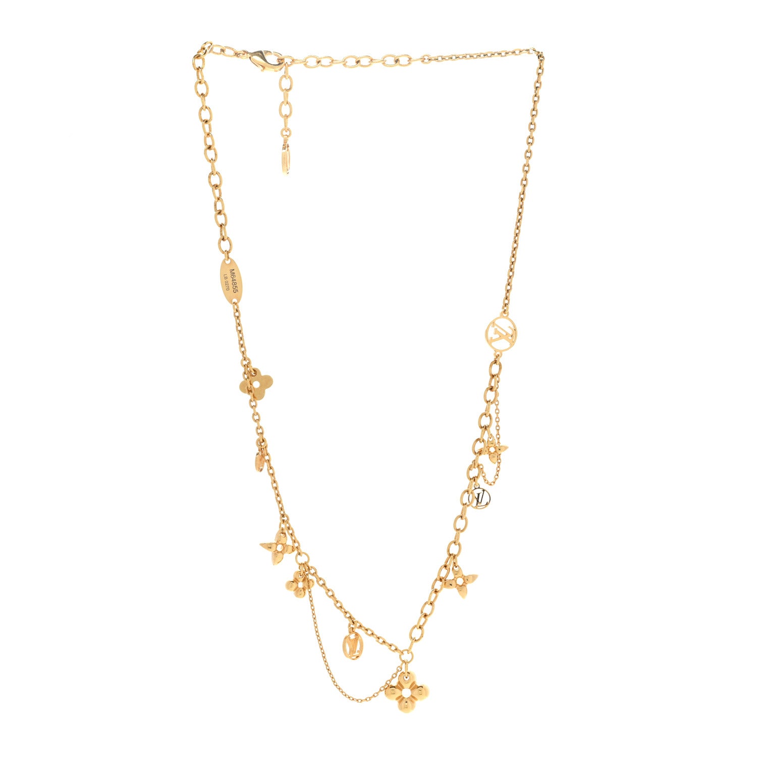 Louis Vuitton Metal Blooming Supple Necklace Gold 3 of 7