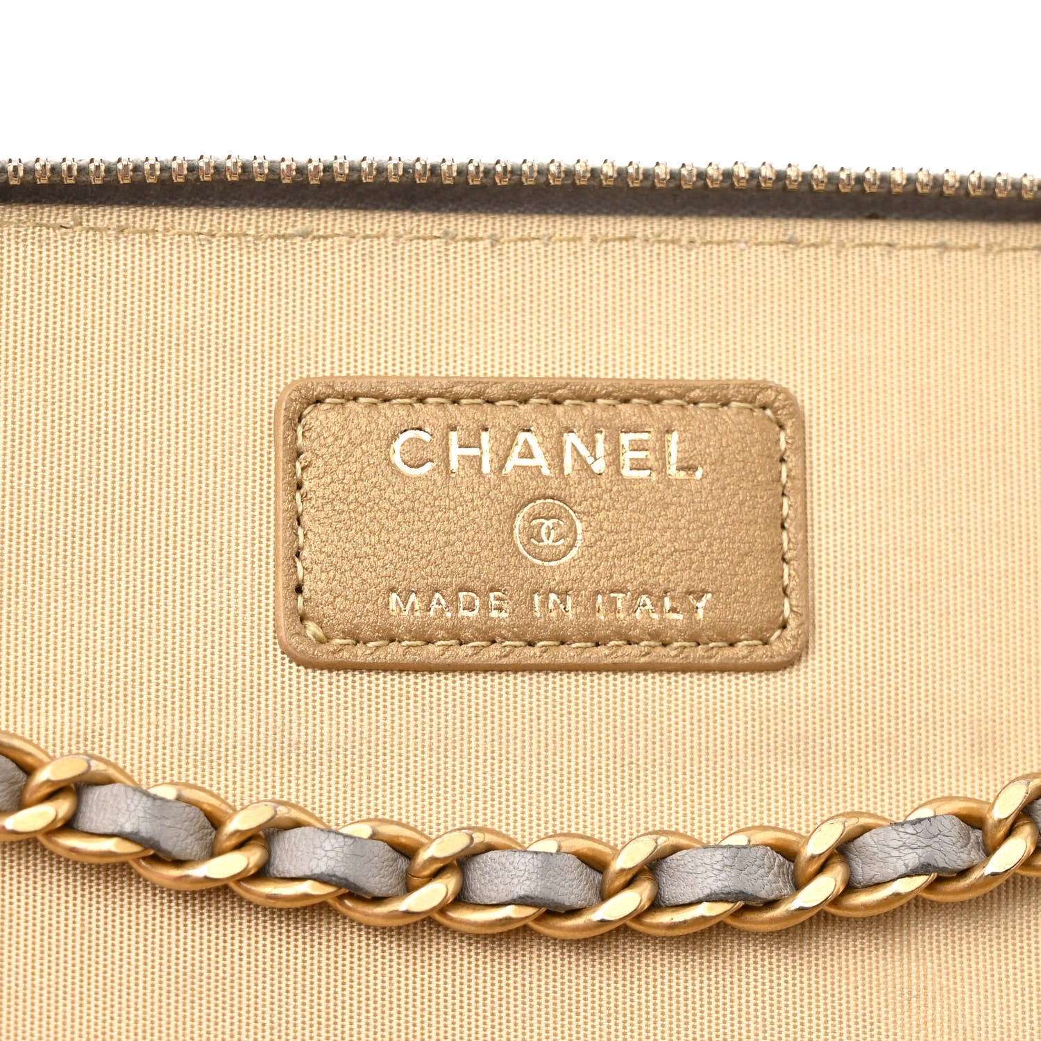Chanel Lambskin Quilted Small Pearl Crush Vanity Case With Chain Grey 6 of 11