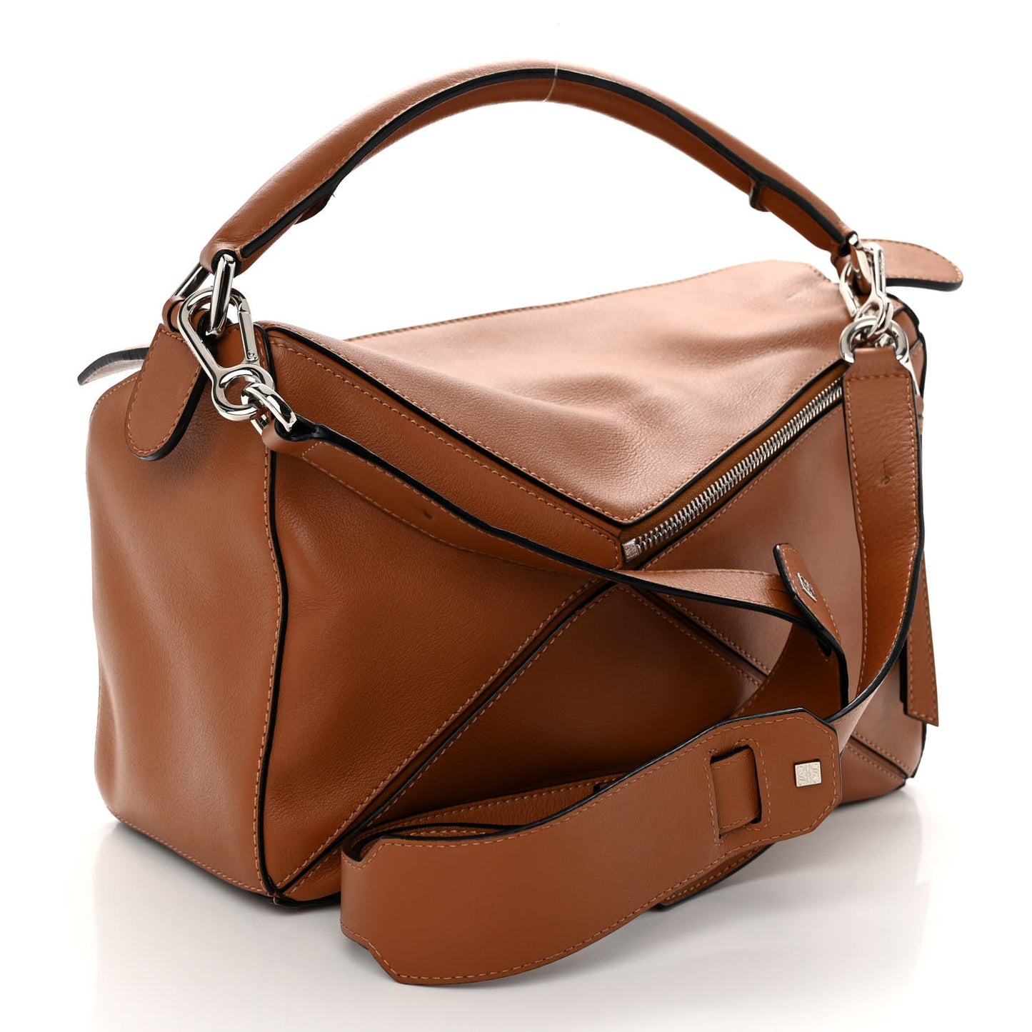 Calfskin Medium Puzzle Bag Tan