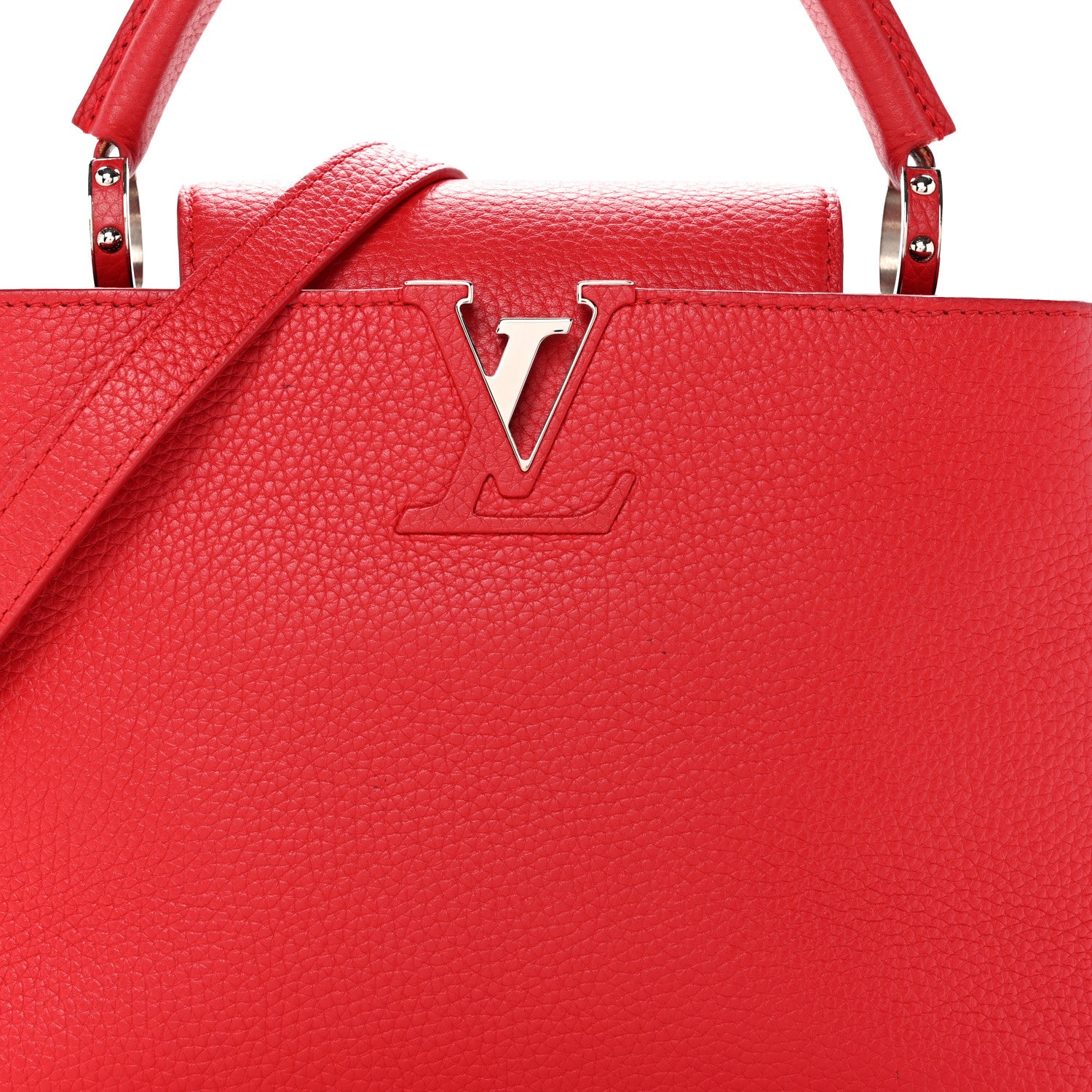 Louis Vuitton Taurillon Capucines PM Rubis 7 of 12