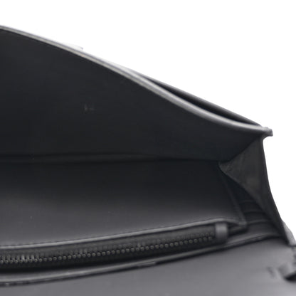 Christian Dior Ultra Matte Calfskin Saddle Chain Wallet Pouch Black 5 of 9