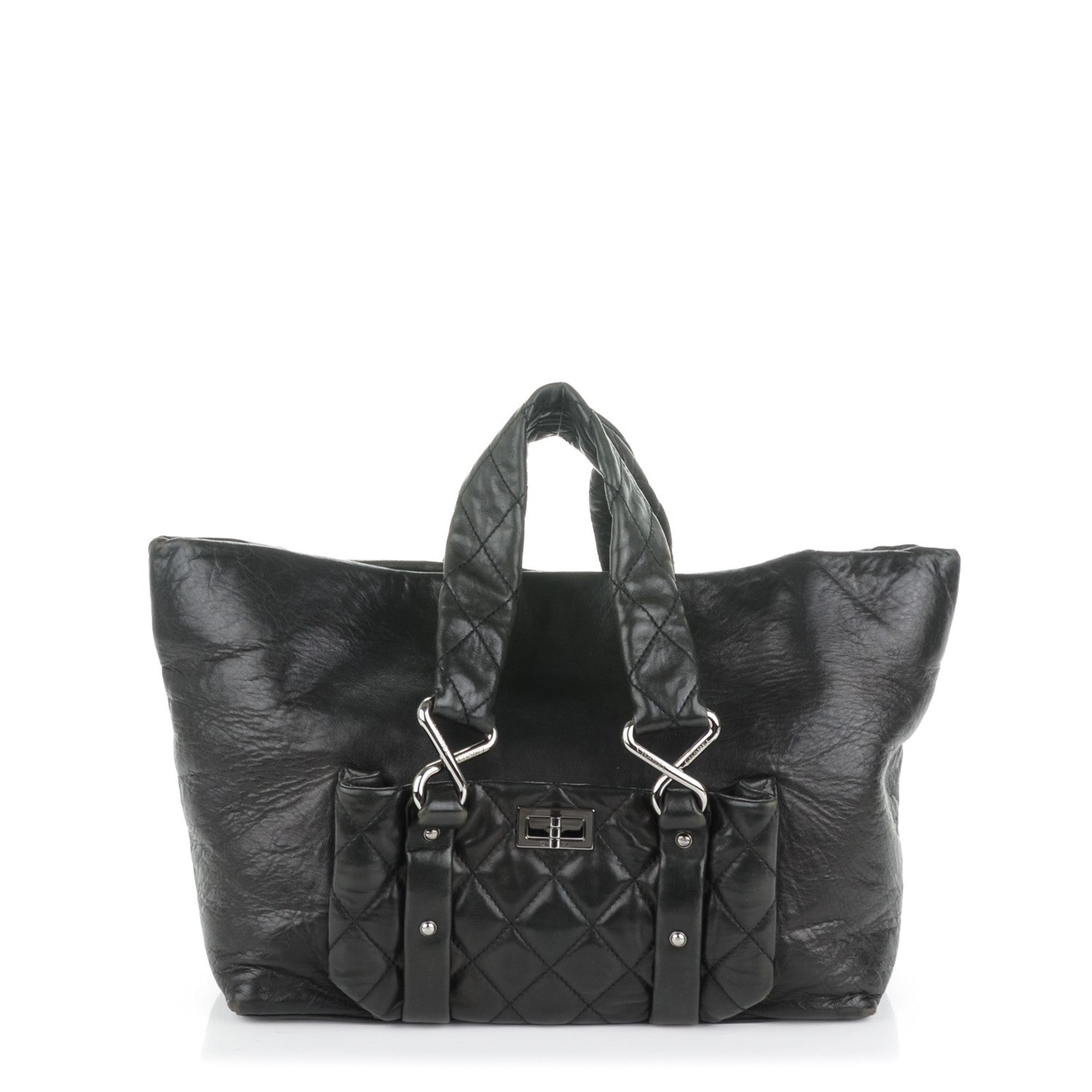 Chanel Lambskin Quilted 8 Knots Tote Black 1 of 7