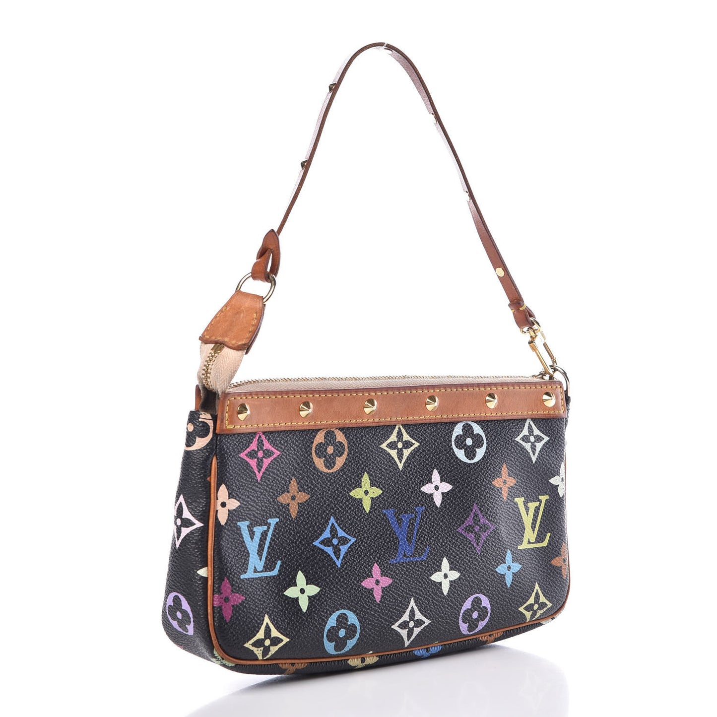 Monogram Multicolor Pochette Accessories Black