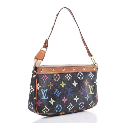Louis Vuitton Monogram Multicolor Pochette Accessories Black 3 of 7