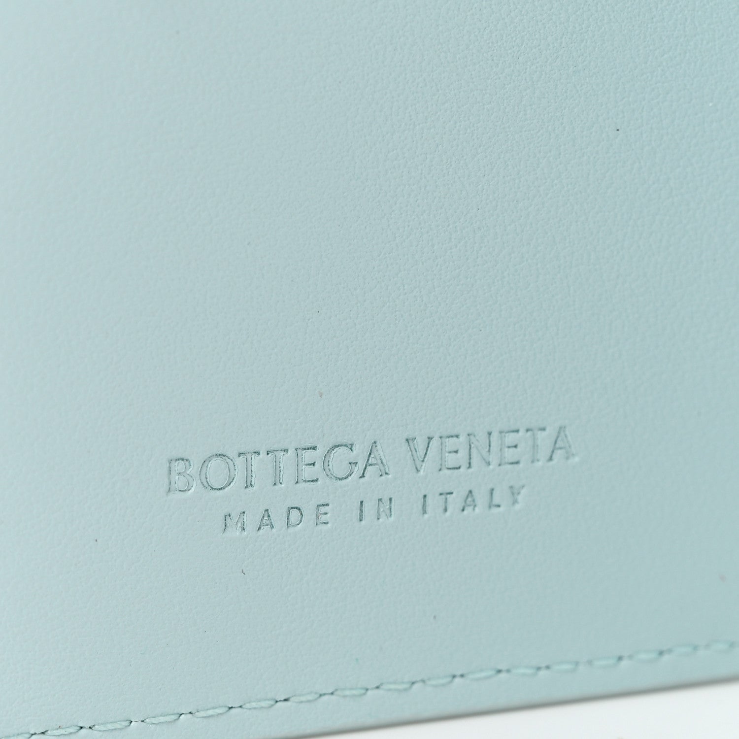 Bottega Veneta Nappa Intrecciato Bifold Zip Wallet Teal Washed 6 of 6
