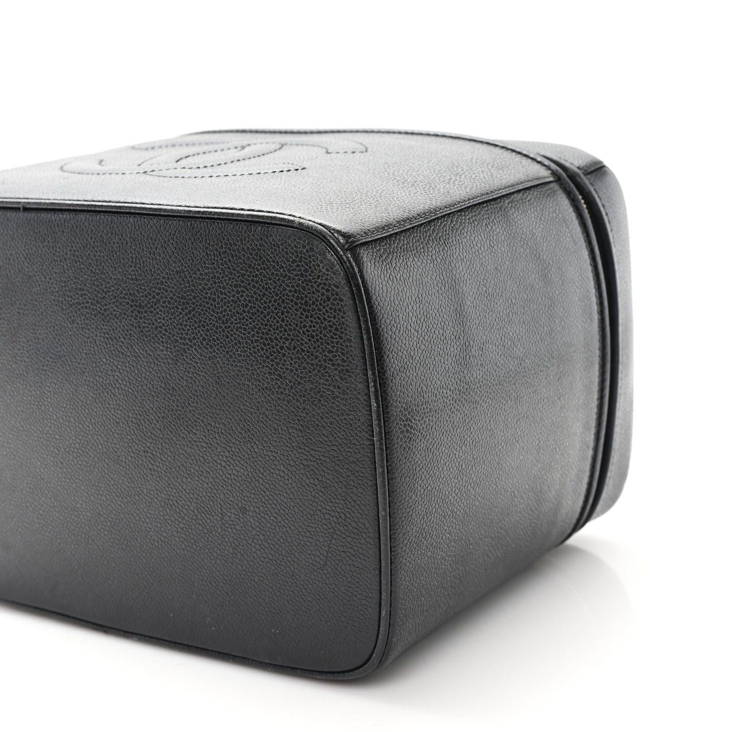 Chanel Caviar CC Vanity Train Case Black 10 of 12