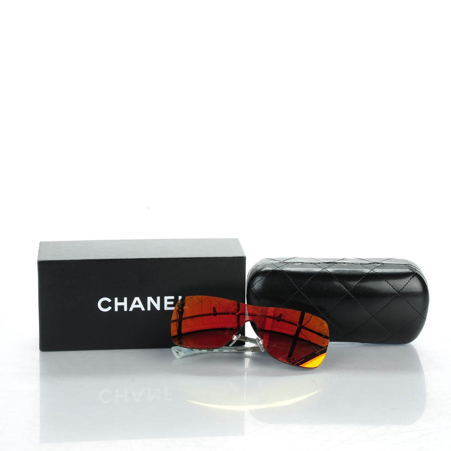 Shield Runway Sunglasses 4215 Silver Red