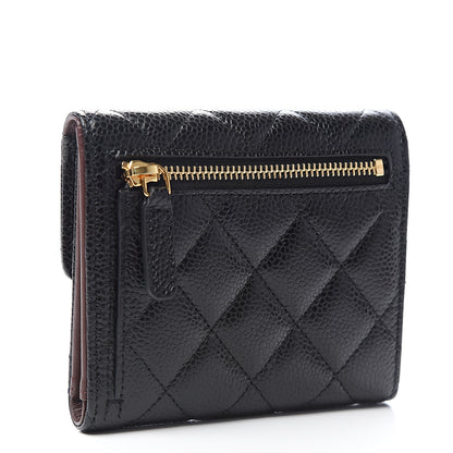 Chanel Caviar Quilted Compact Flap Wallet Black 2 of 8