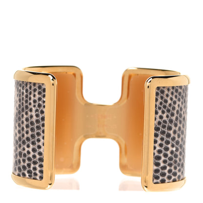 Hermes Lizard Olympe Cuff Bracelet Ombre 3 of 5