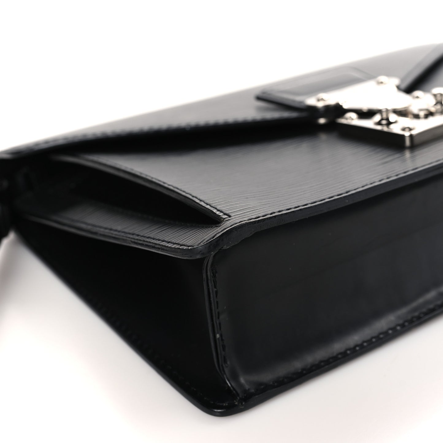 Epi Pochette Sellier Dragonne Clutch Black