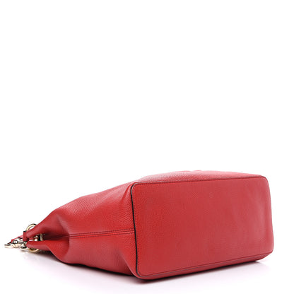 Gucci Pebbled Calfskin Large Soho Hobo Tabasco Red 3 of 13