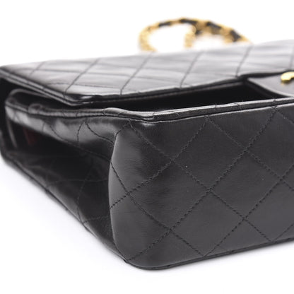 Chanel Lambskin Quilted Medium Double Flap Black 10 of 13
