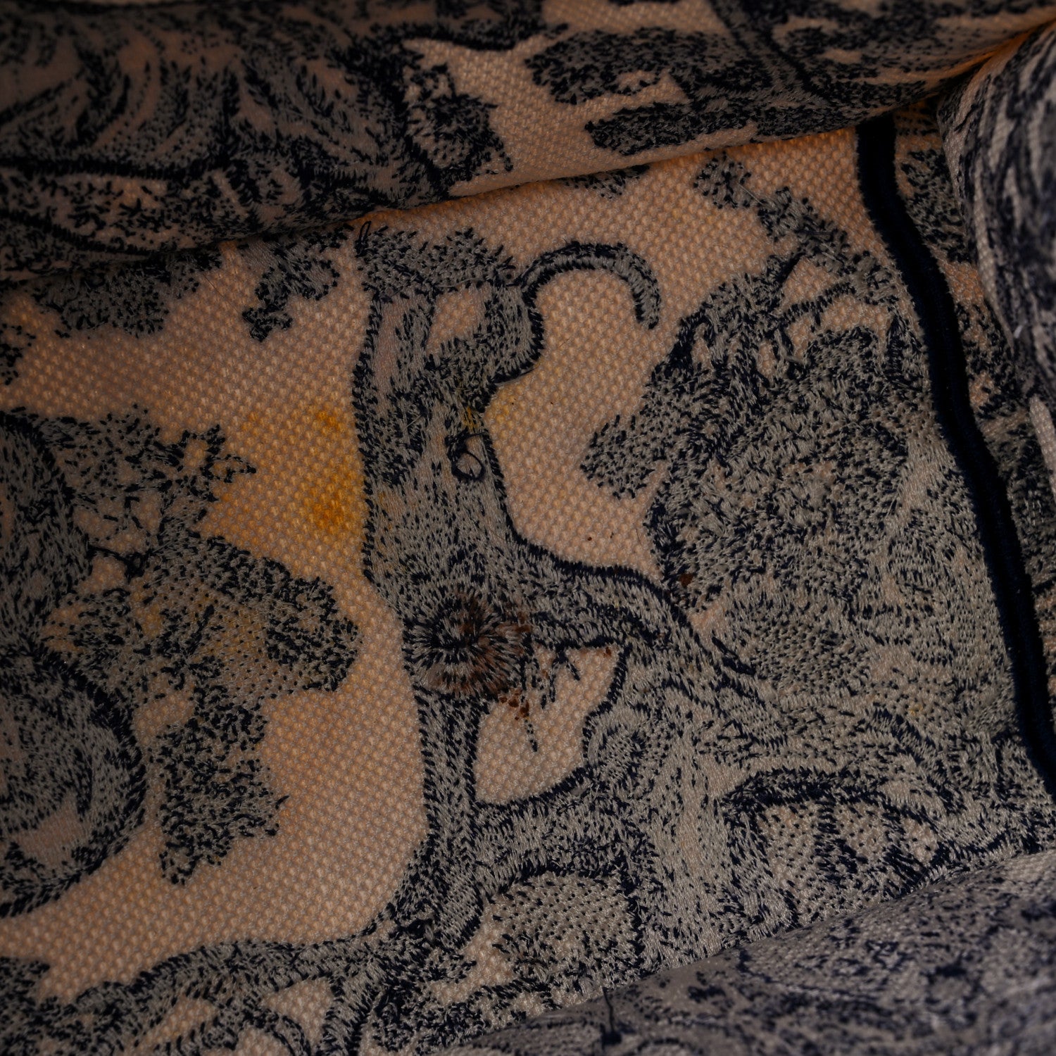 Christian Dior Canvas Embroidered Large Dioriviera Toile De Jouy Book Tote Blue 13 of 16