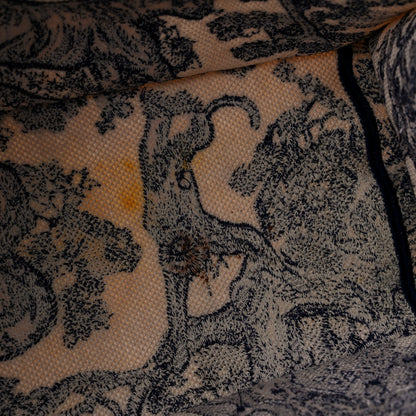 Christian Dior Canvas Embroidered Large Dioriviera Toile De Jouy Book Tote Blue 13 of 16