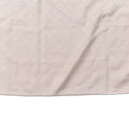 Louis Vuitton Wool Silk Monogram Evermore Shawl Creme 2 of 5