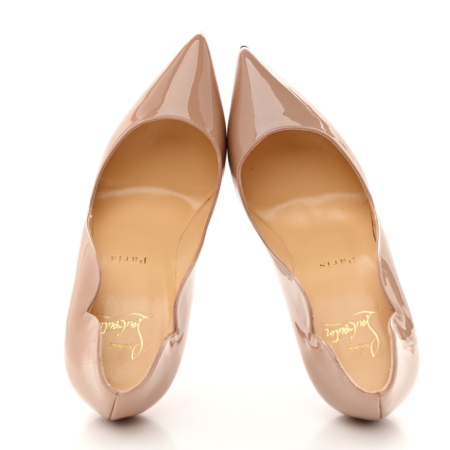Christian Louboutin ハイヒール ベージュ　36.5 Christian Louboutin Patent After Sun Hot Chick 100 Pumps 36.5 Nude