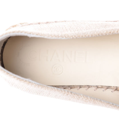 Chanel Linen Sequin CC Espadrilles 36 Beige Black 9 of 11