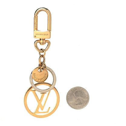 Louis Vuitton Metal LV Circle Bag Charm Key Holder Gold 2 of 4