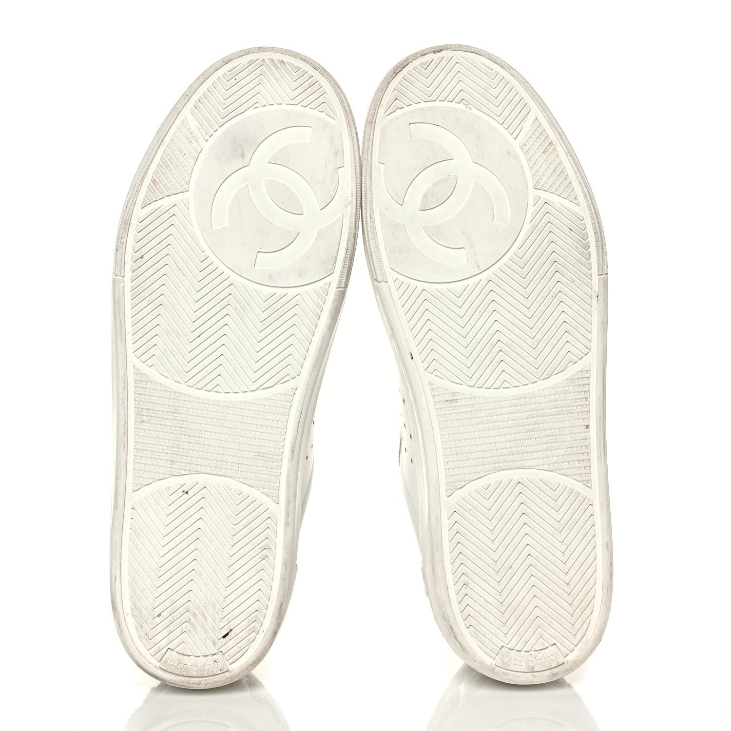 Chanel Calfskin Womens Logo Sneakers 40 White 6 of 12