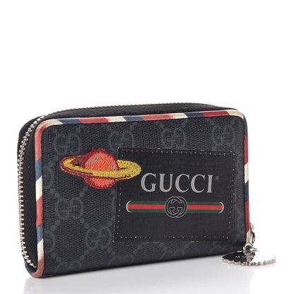Gucci GG Supreme Monogram Night Courrier Embroidered Zip Around Card Case 3 of 11