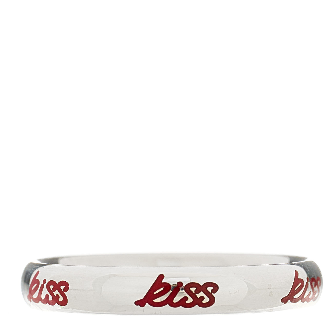 Sterling Silver Enamel Paloma Picasso Kiss Band Ring 50 5.5 Red