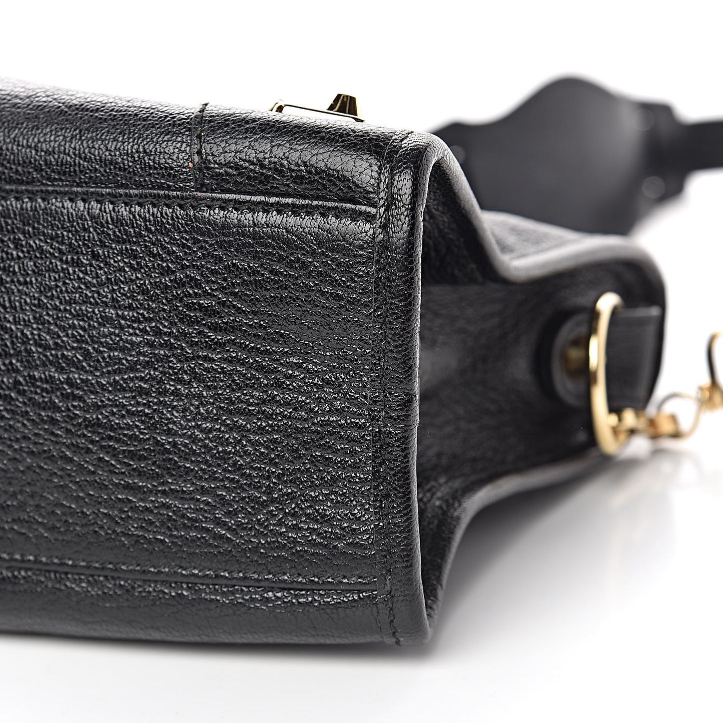 Chevre Gold Metallic Edge Hardware S City Black